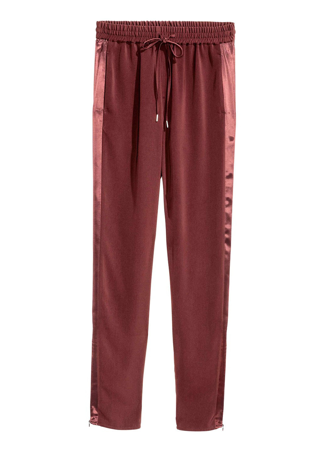 Бордовые кэжуал демисезонные джоггеры брюки H&M