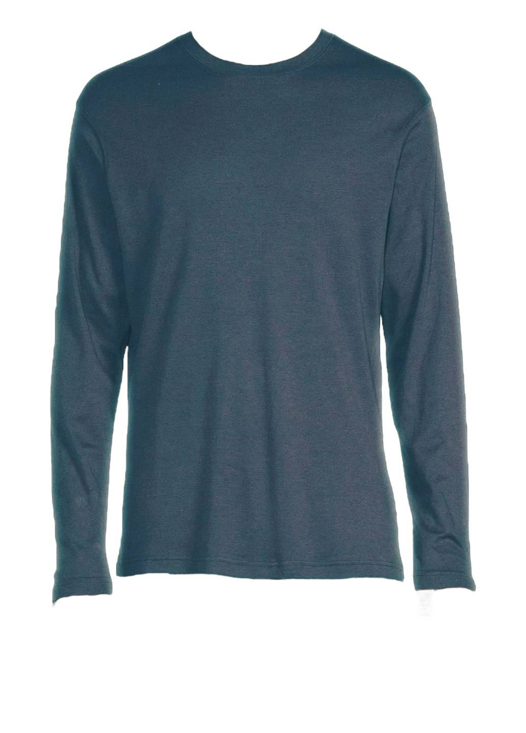 Лонгслів CREMIEUX однотонний сіро-синій кежуали бавовна