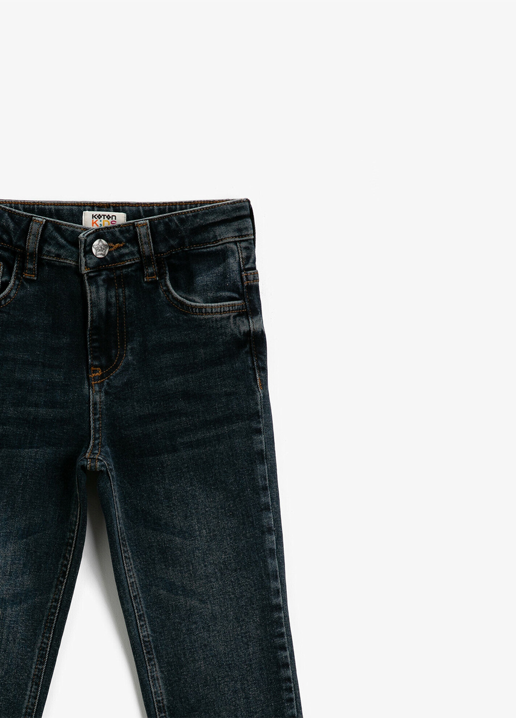 Штани KOTON завужені темно-сині джинсові бавовна