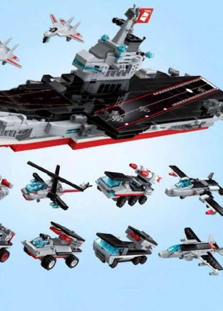 Конструктор 1418 8в1 військовий транспорт - авіаносець Qman (253827837)