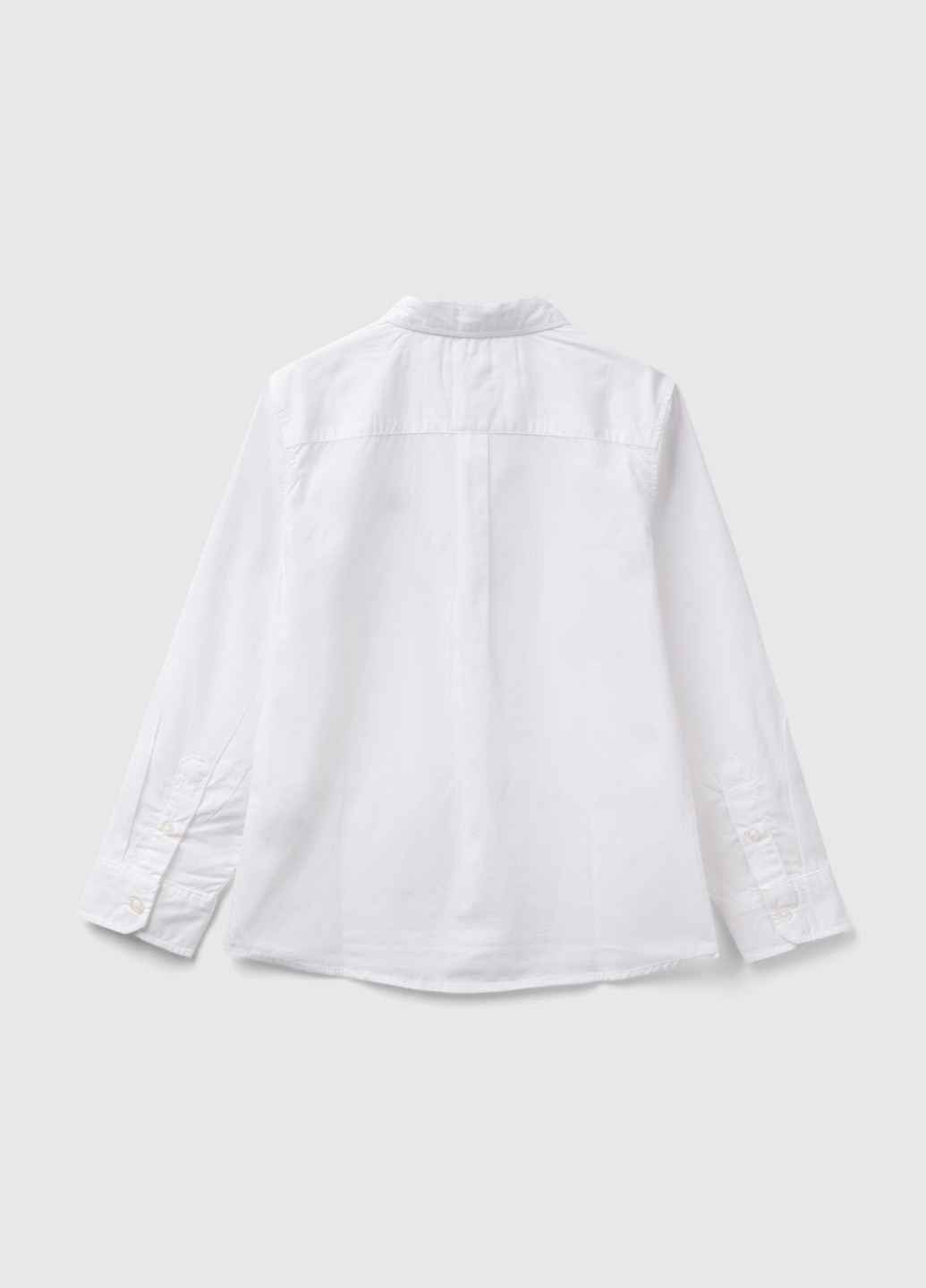 Белая классическая, праздничный рубашка однотонная United Colors of Benetton