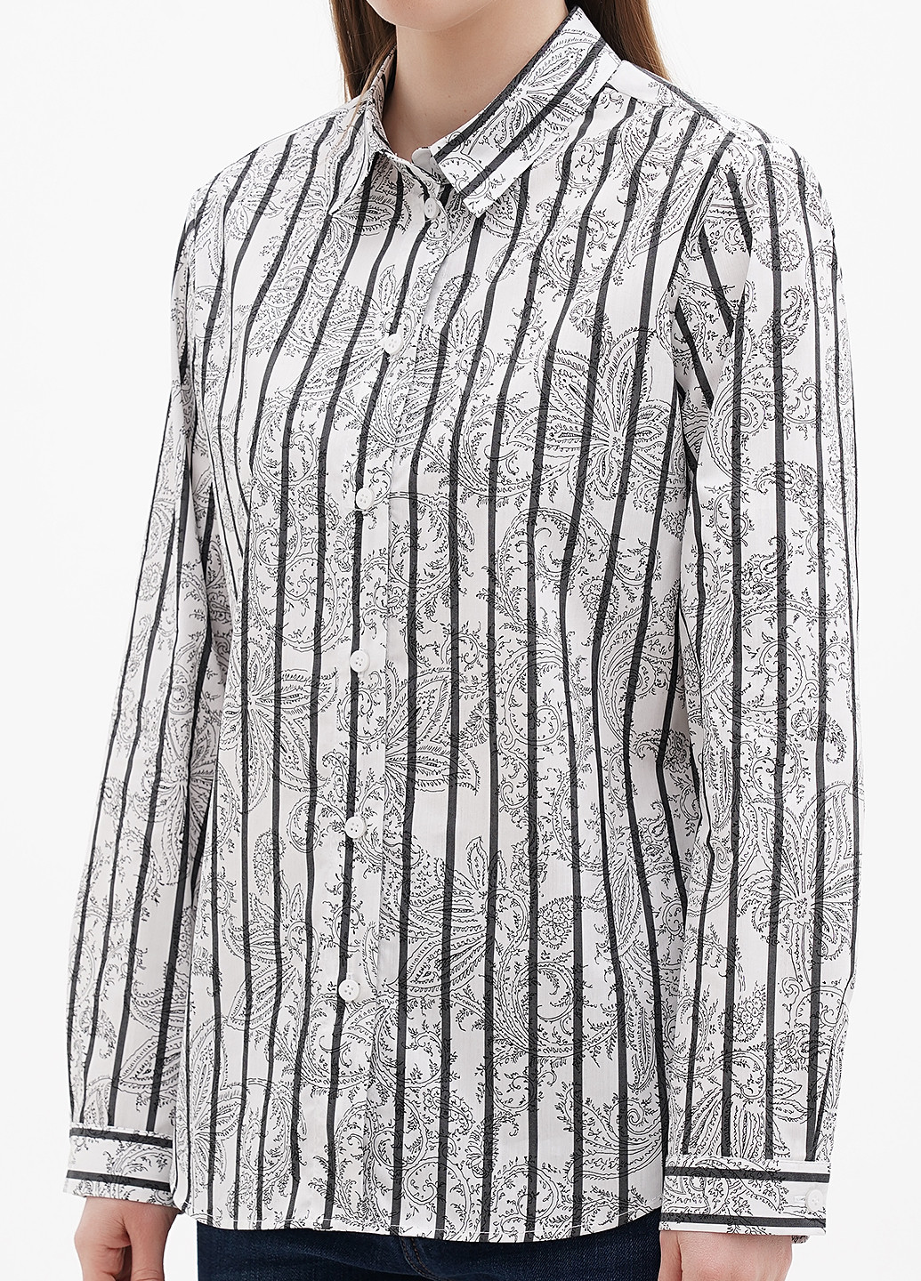 Комбинированная демисезонная блуза Sasha