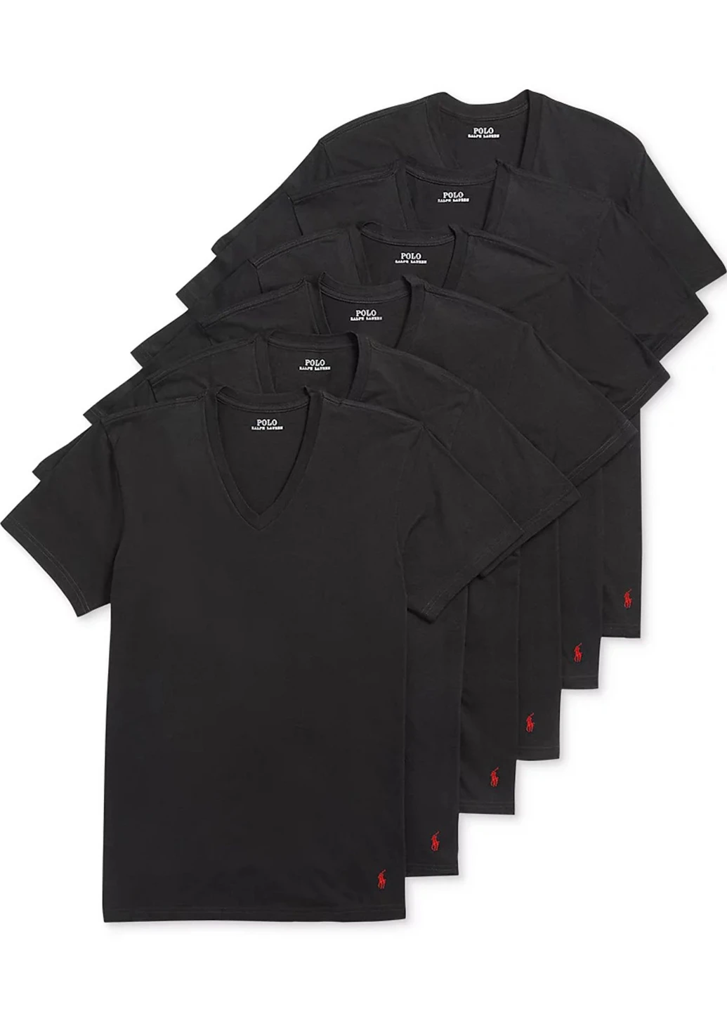Черная футболка (6 шт.) Ralph Lauren