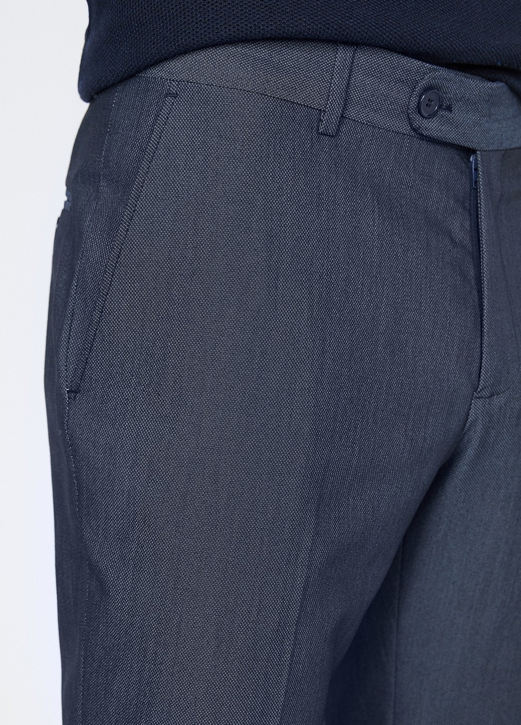 Серо-синие кэжуал демисезонные зауженные брюки KOTON