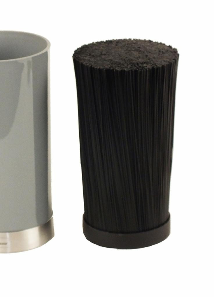 Набор ножей Acida с подставкой 6 предметов Grey (11288) Kela чёрные,