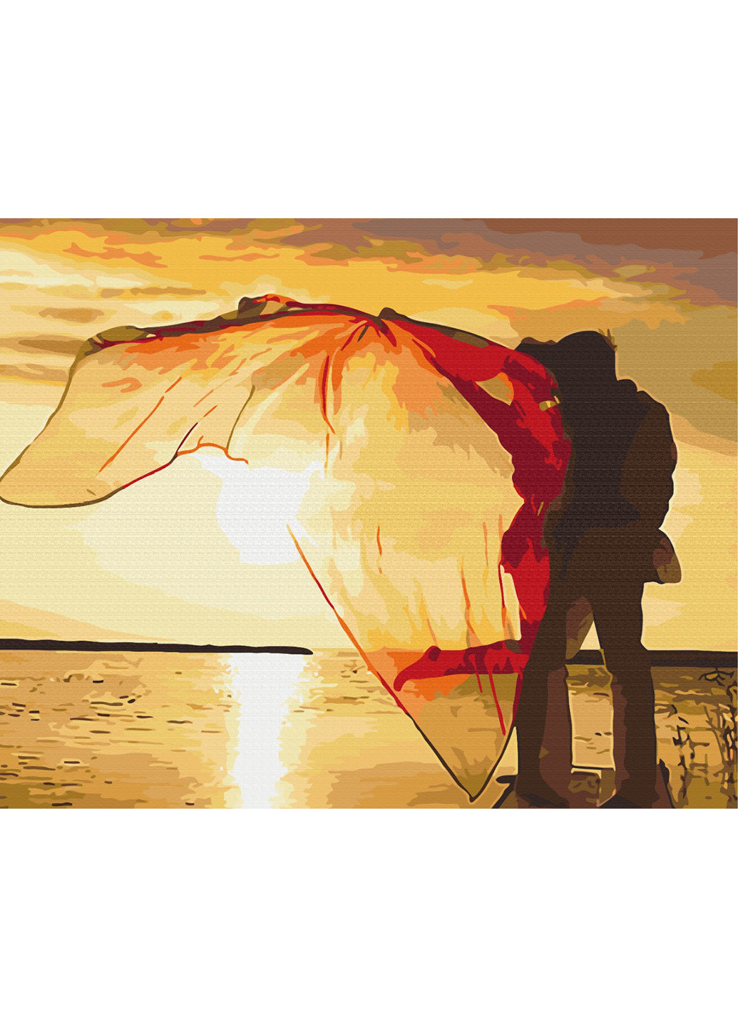 Картина за номерами "Двоє на заході" 40х50 см Brushme (216134755)