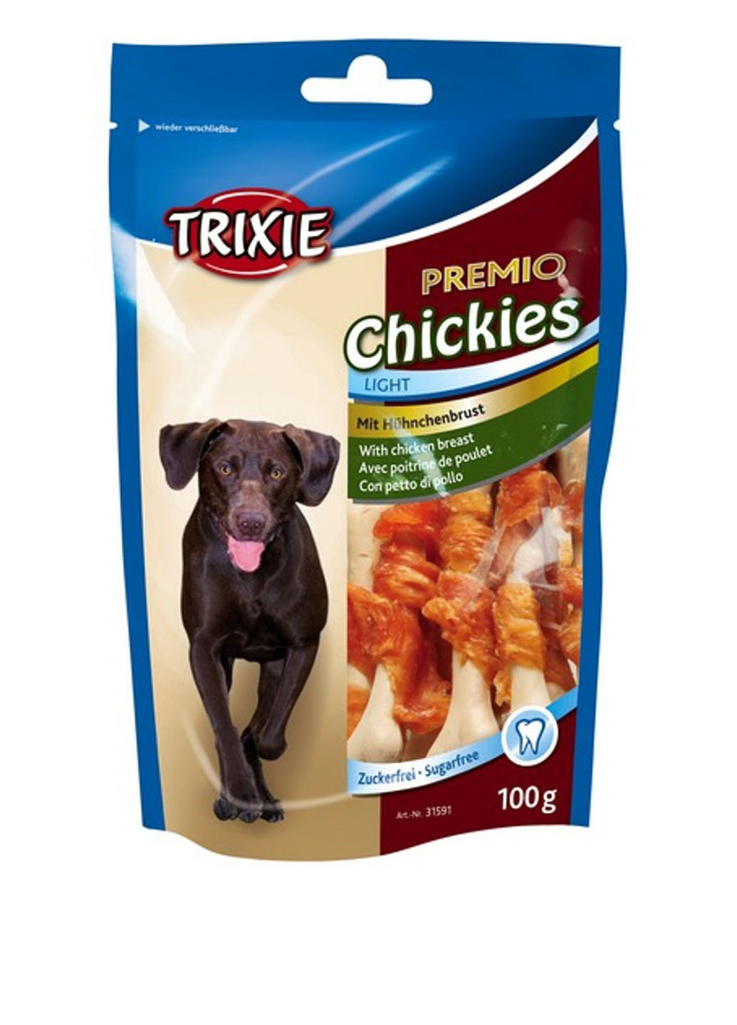 Лакомство для собак "PREMIO Chickies" с кальцием, 100 гр Trixie (16934931)
