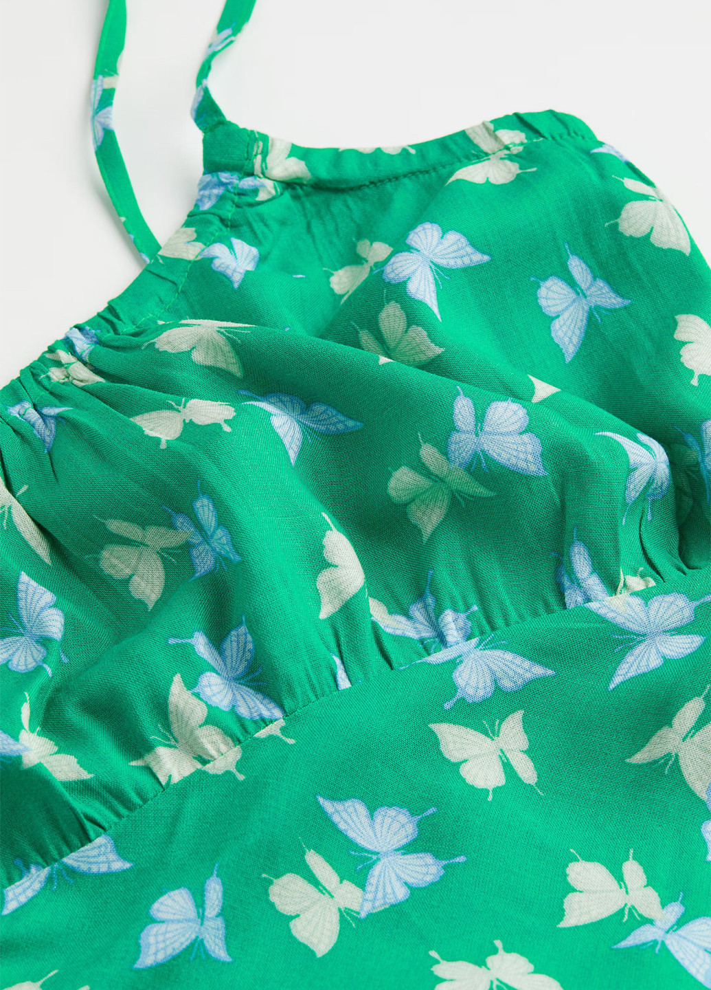 Зелена кежуал сукня сукня-комбінація H&M метелики