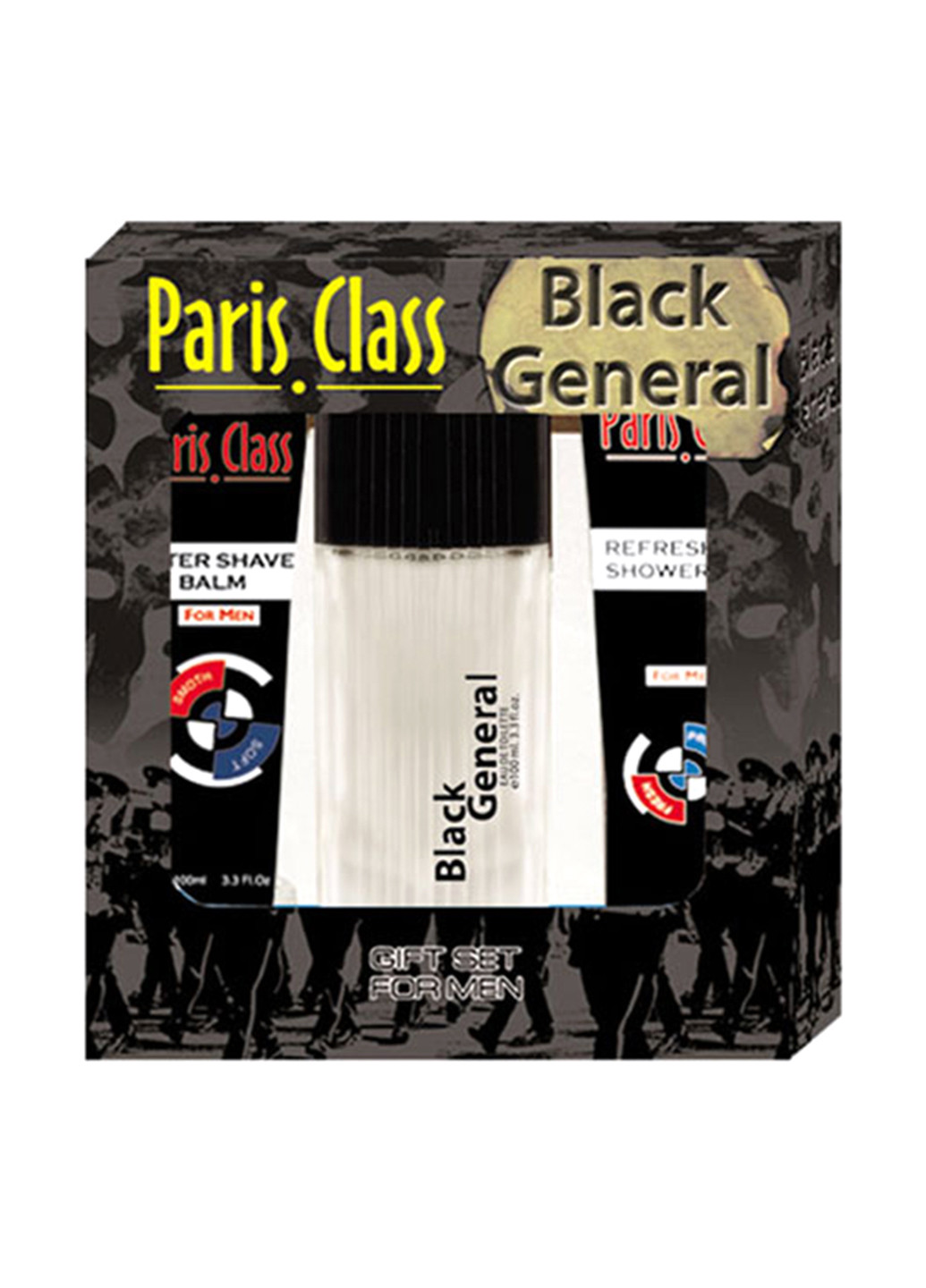 Набір подарунковий Paris Class Black General (3 предмета) Aroma Perfume (66952525)