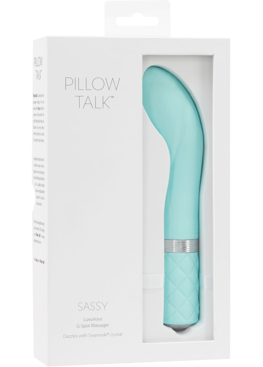 Роскошный вибратор - Sassy Teal с кристаллом Сваровски для точки G, подарочная упаковка Pillow Talk (254551139)