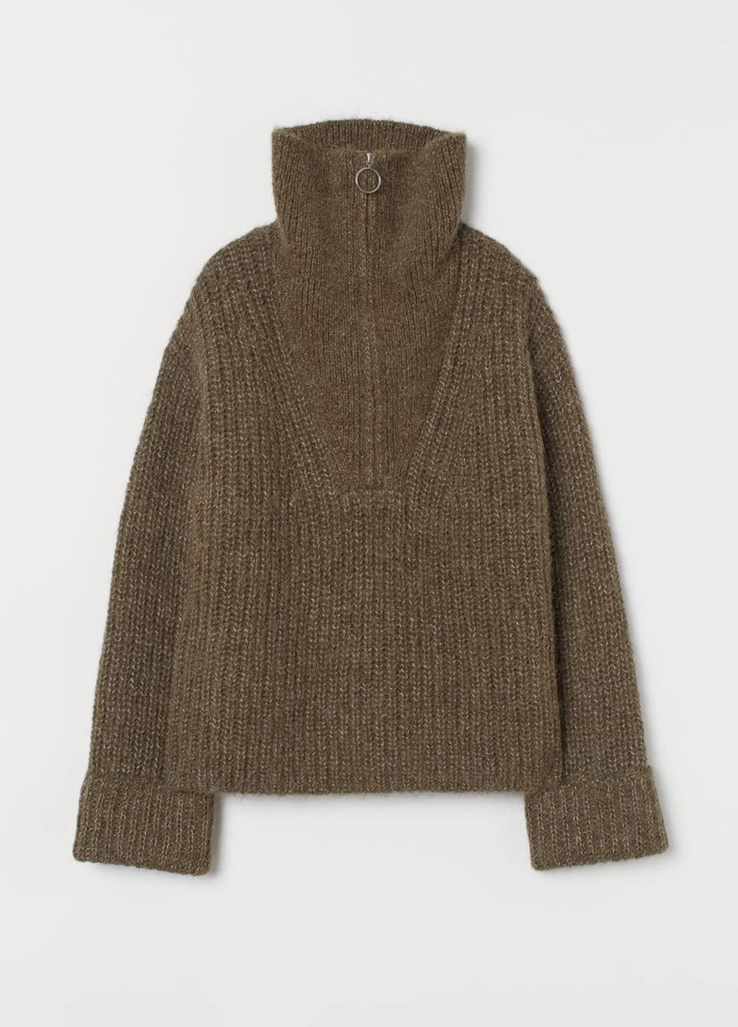 Оливковий (хакі) демісезонний светр H&M