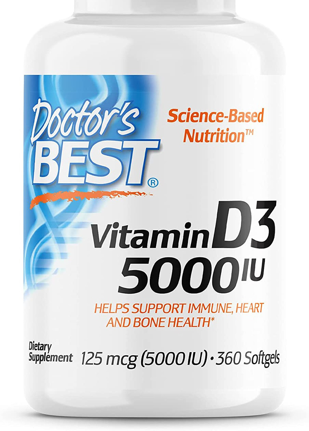 Вітамін Vitamin D3 (5000 IU) 360 Softgels Doctor's Best (256225063)