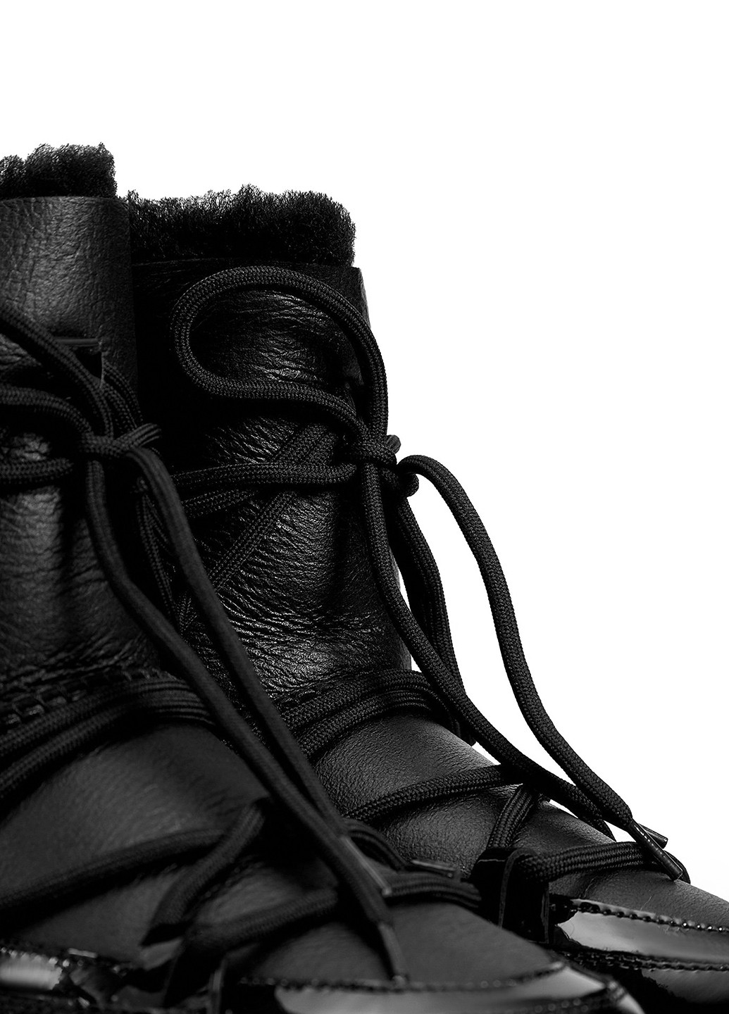 Черные полусапоги PRPY со шнуровкой
