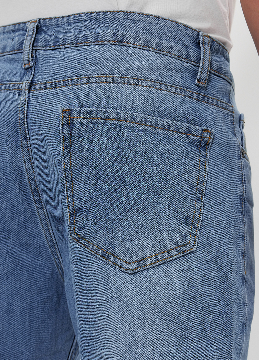 Голубые демисезонные мом фит джинсы Trend Collection