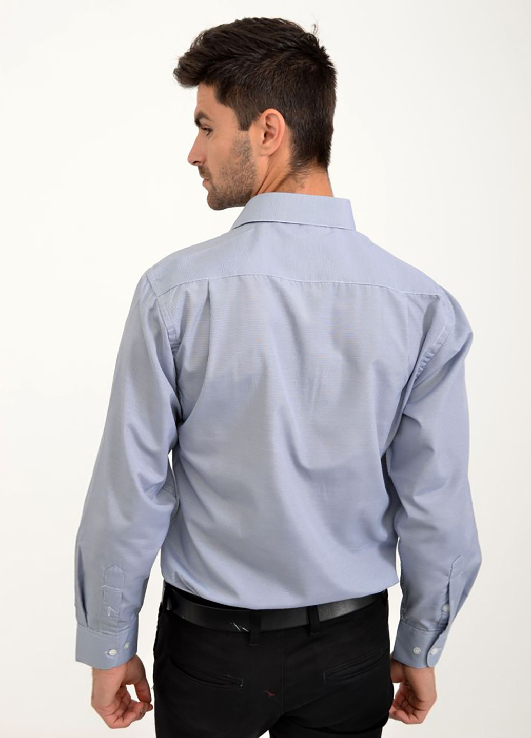 Светло-синяя кэжуал рубашка в клетку Ager с длинным рукавом