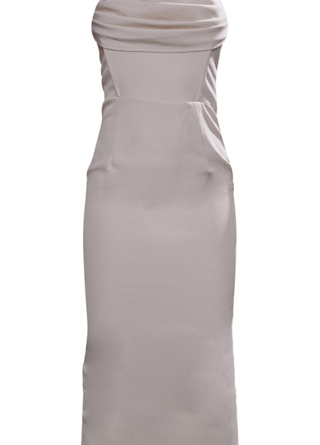 Кремова кежуал, коктейльна сукня футляр PrettyLittleThing однотонна