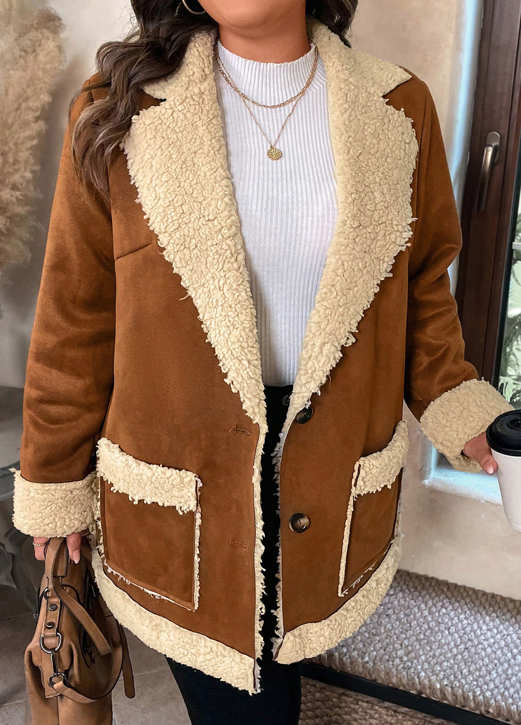 Охра зимня куртка куртка-піджак SHEIN