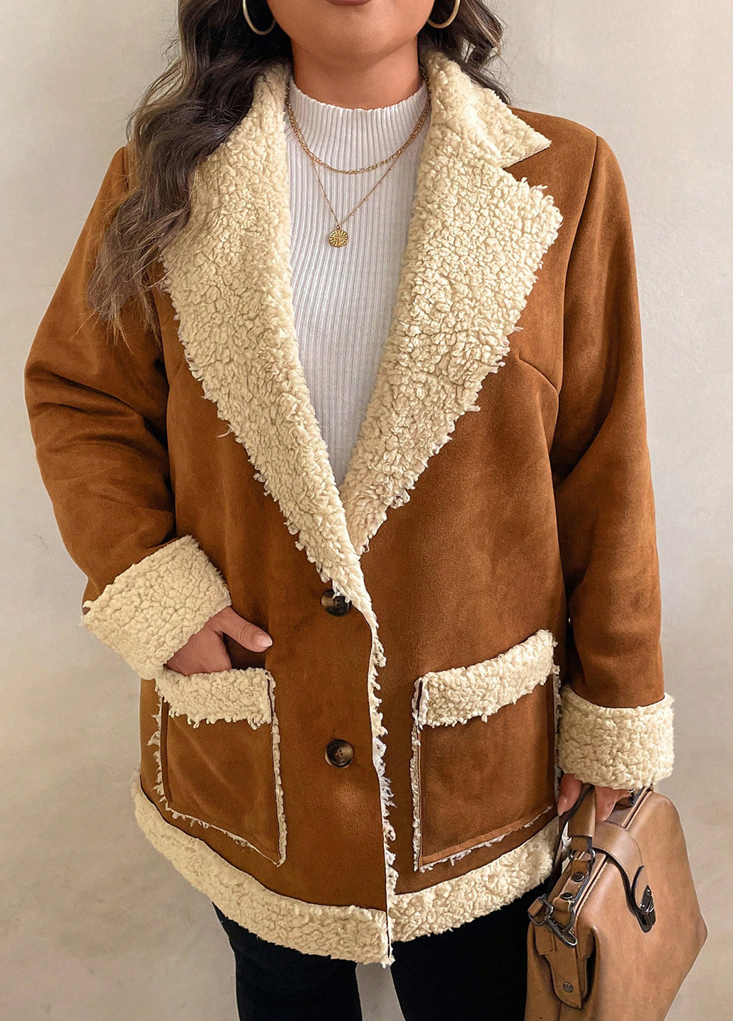 Охра зимня куртка куртка-піджак SHEIN