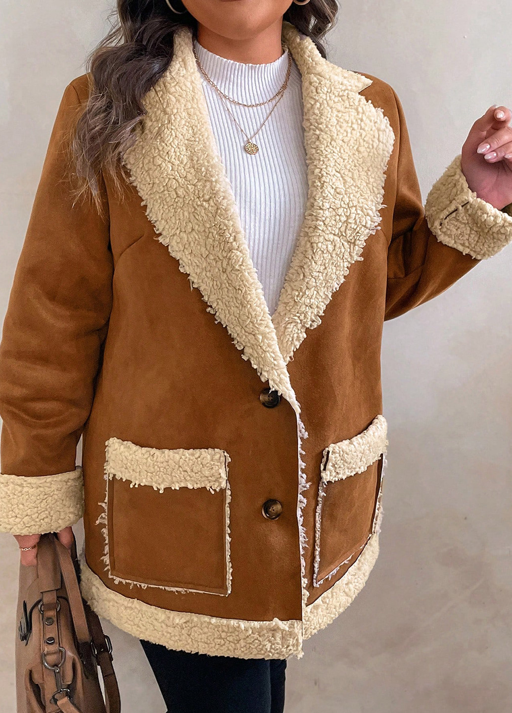 Охра зимня куртка куртка-піджак SHEIN