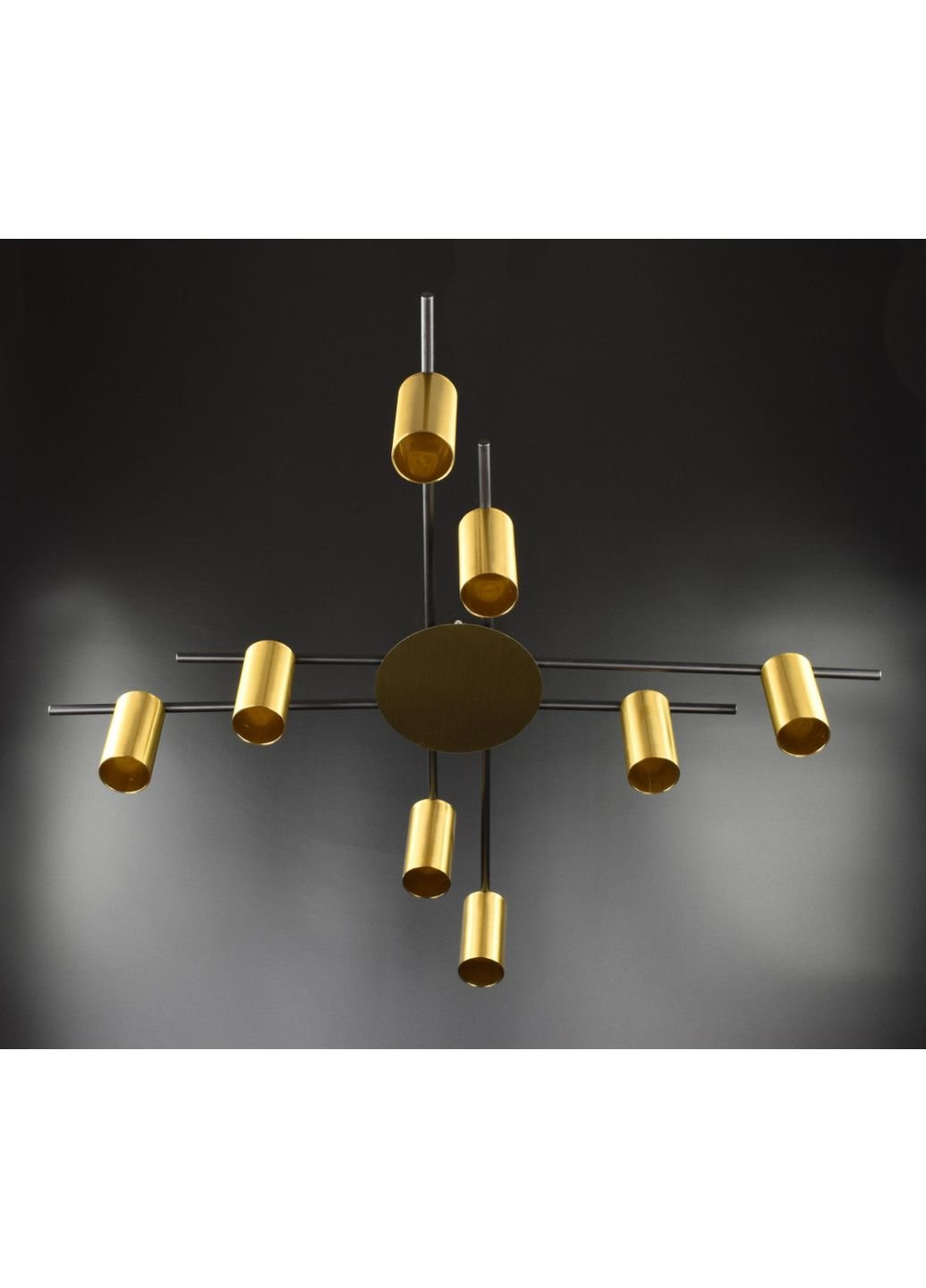 Люстра стельова на 8 ламп AOC5/8 Чорний 20х90х90 см. Sunnysky (253630924)