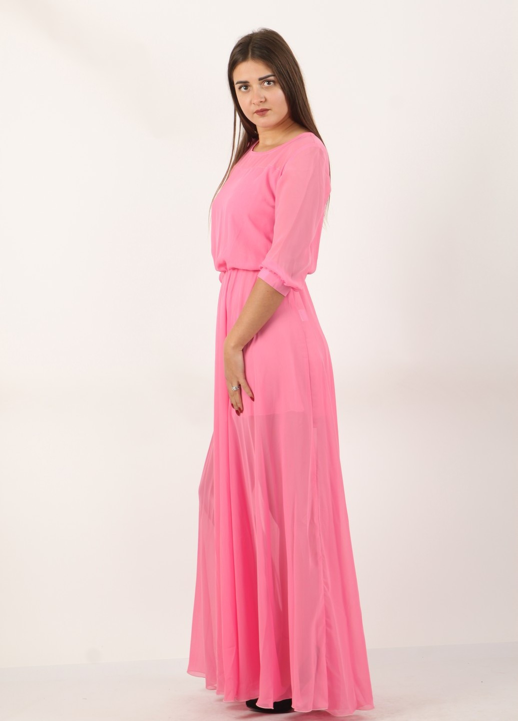 Розовое вечернее платье Enna Levoni однотонное