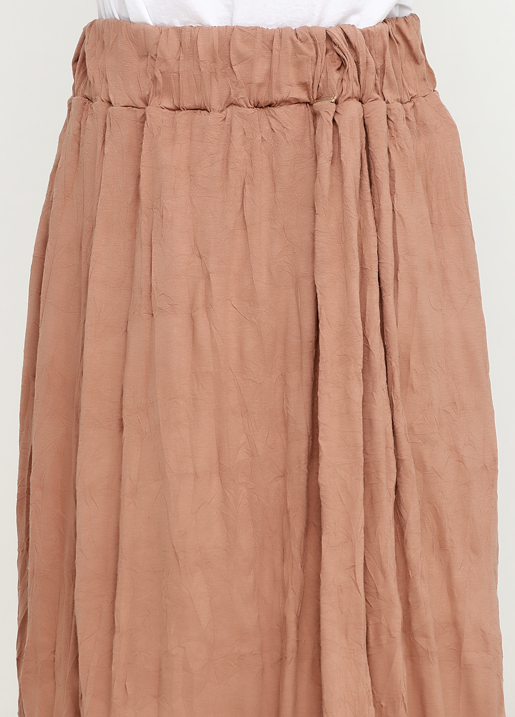 Кофейная кэжуал однотонная юбка Oblique макси