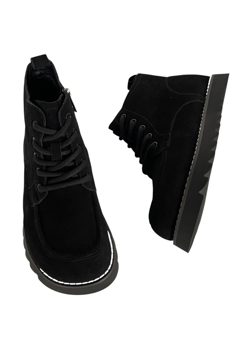 Зимние ботинки ALLSY со шнуровкой из натуральной замши