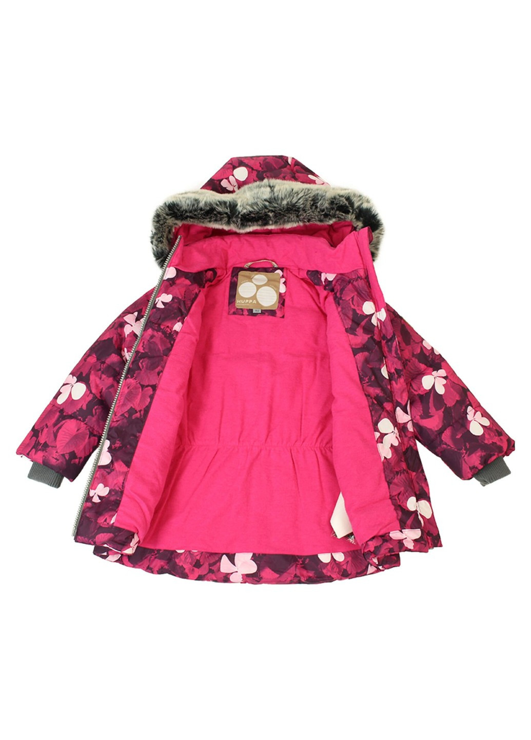 Фуксиновий (колору Фукія) зимній комплект зимовий (куртка + напівкомбінезон) novalla Huppa
