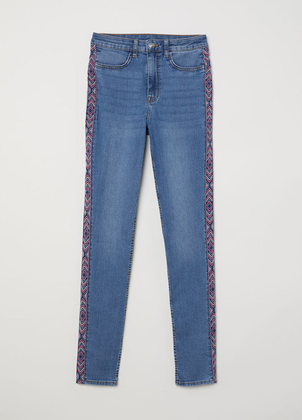 Джинси H&M скінні блакитні джинсові поліестер, бавовна