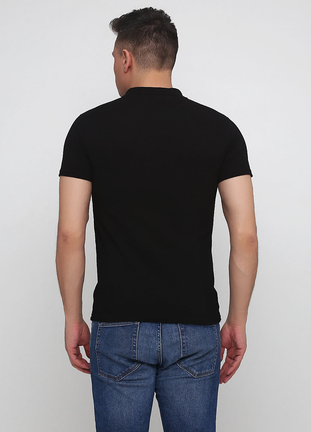 Черная футболка-поло для мужчин West Wint однотонная