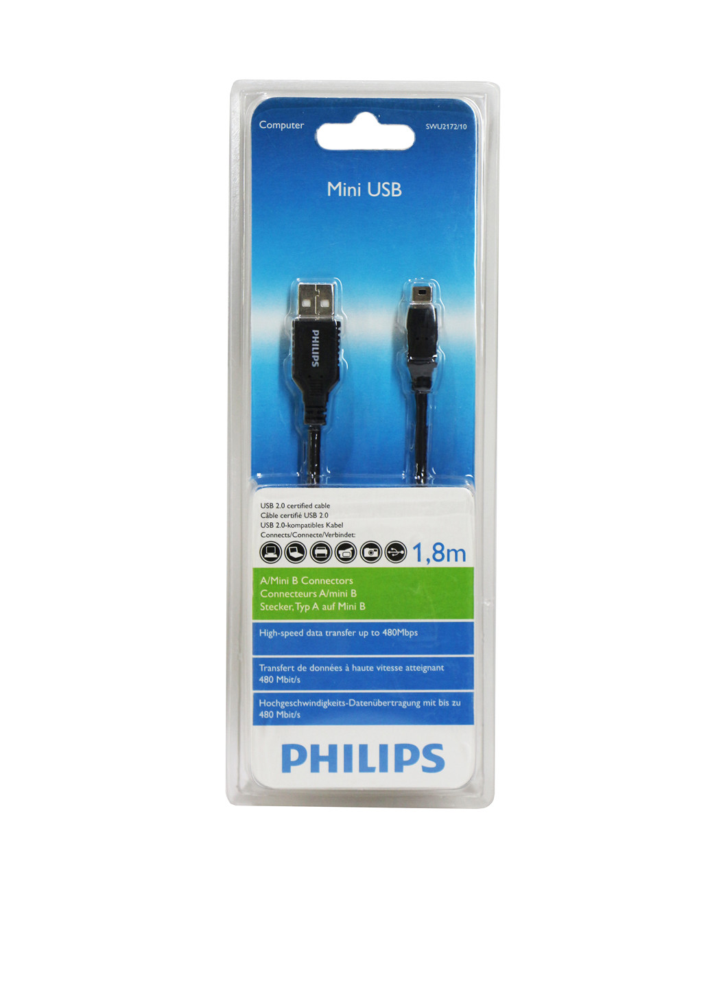 Кабель USB 2.0 - 1.8m Phillips (201781748)