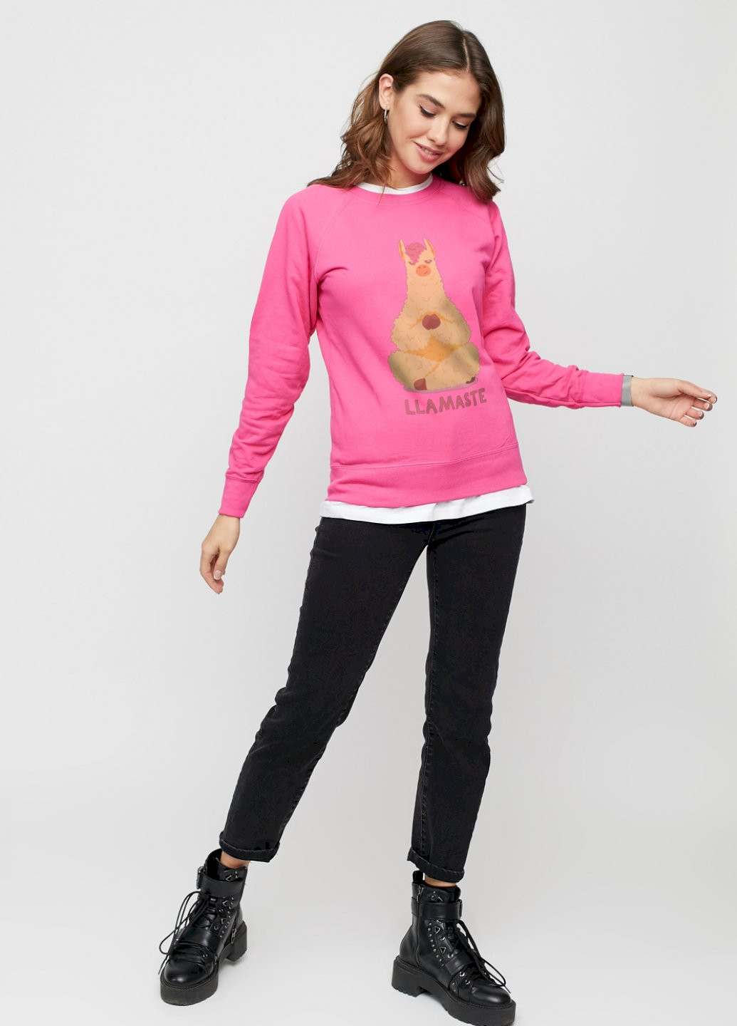 Розовый свитшот женский /no flis/ YAPPI рисунок (251375136)