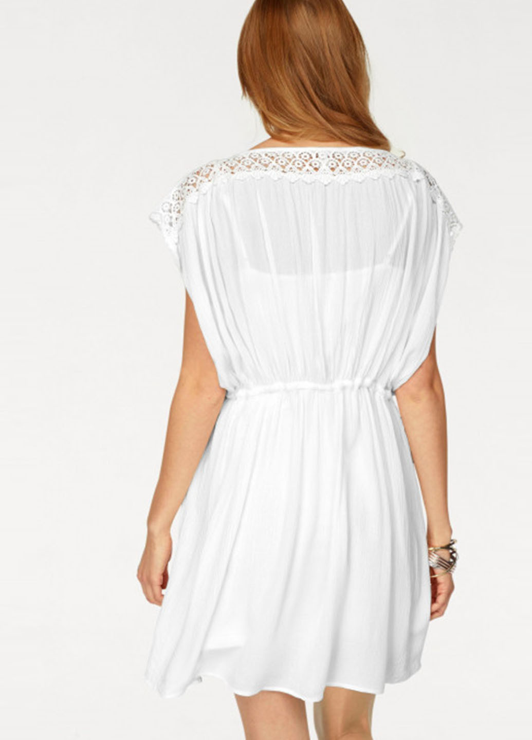 Белое кэжуал платье клеш Soyaconcept однотонное