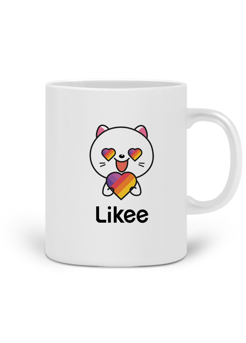 Кружка Лайк Котик (Likee Cat) 330 мл горнятко керамічне (20259-1036) MobiPrint (219776065)