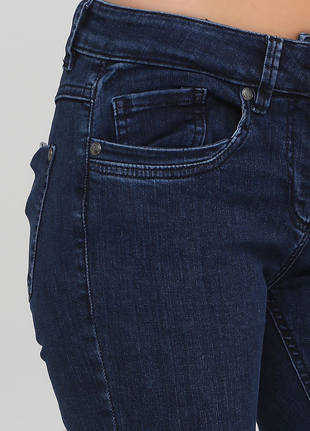 Темно-синие демисезонные скинни джинсы Gina Benotti