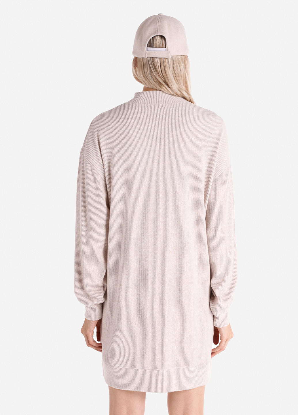 Светло-бежевое кэжуал платье платье-свитер Colin's однотонное