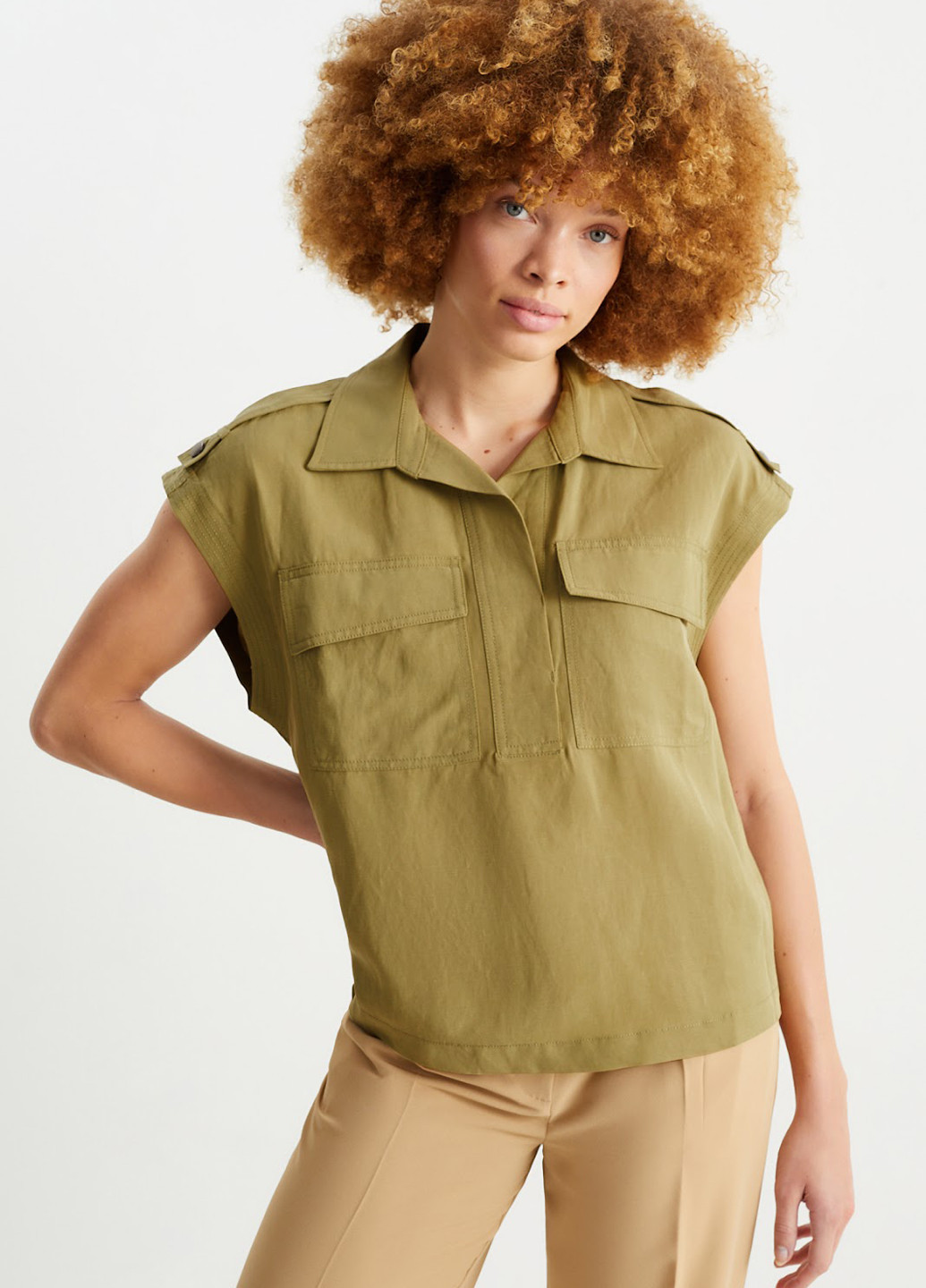 Хаки блуза C&A