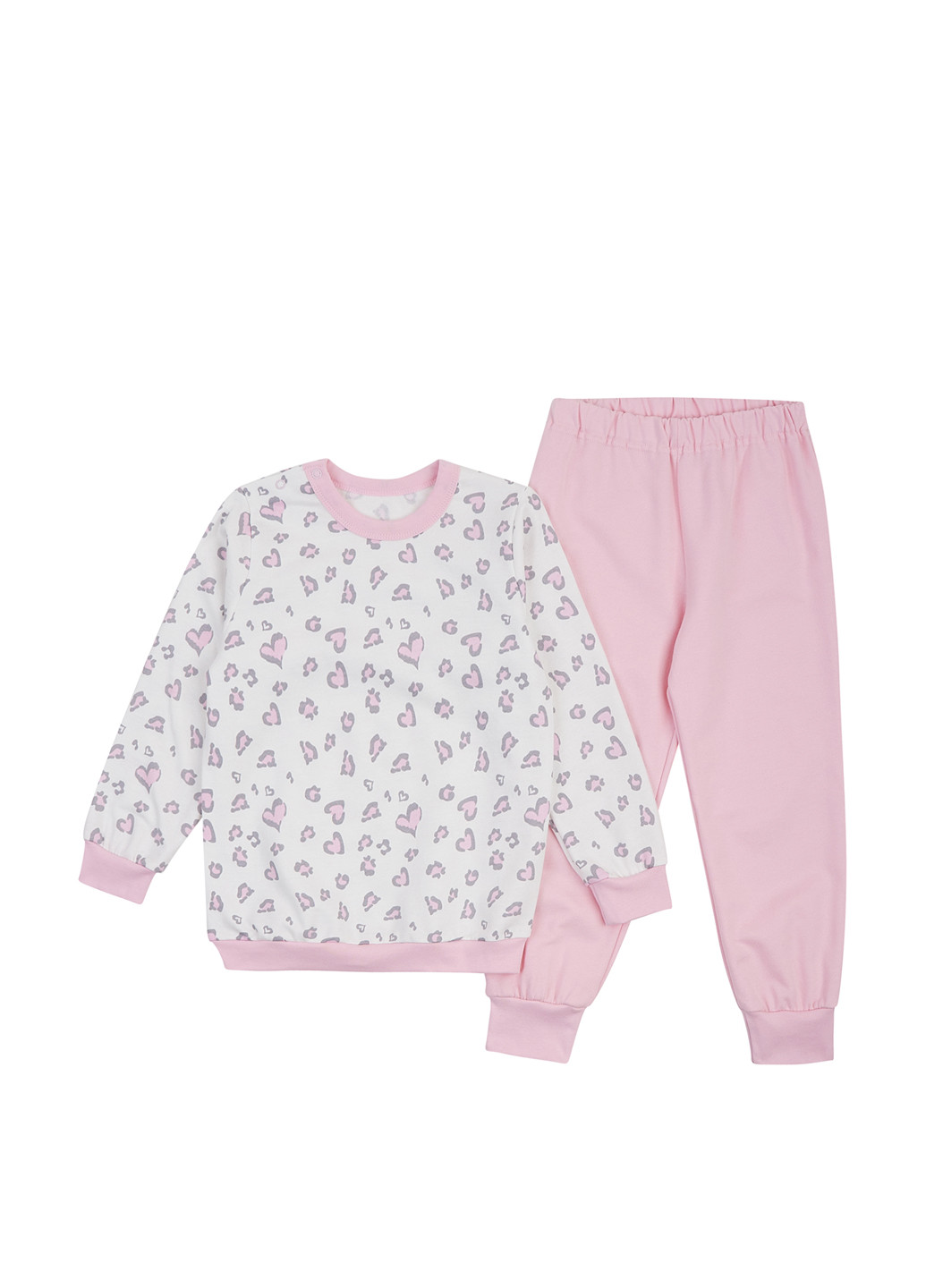 Рожева всесезон піжама (лонгслів, штани) лонгслів + брюки Ляля