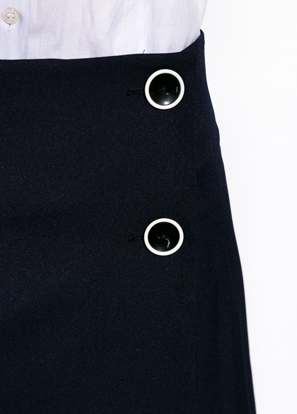 Темно-синяя кэжуал однотонная юбка Time of Style а-силуэта (трапеция)