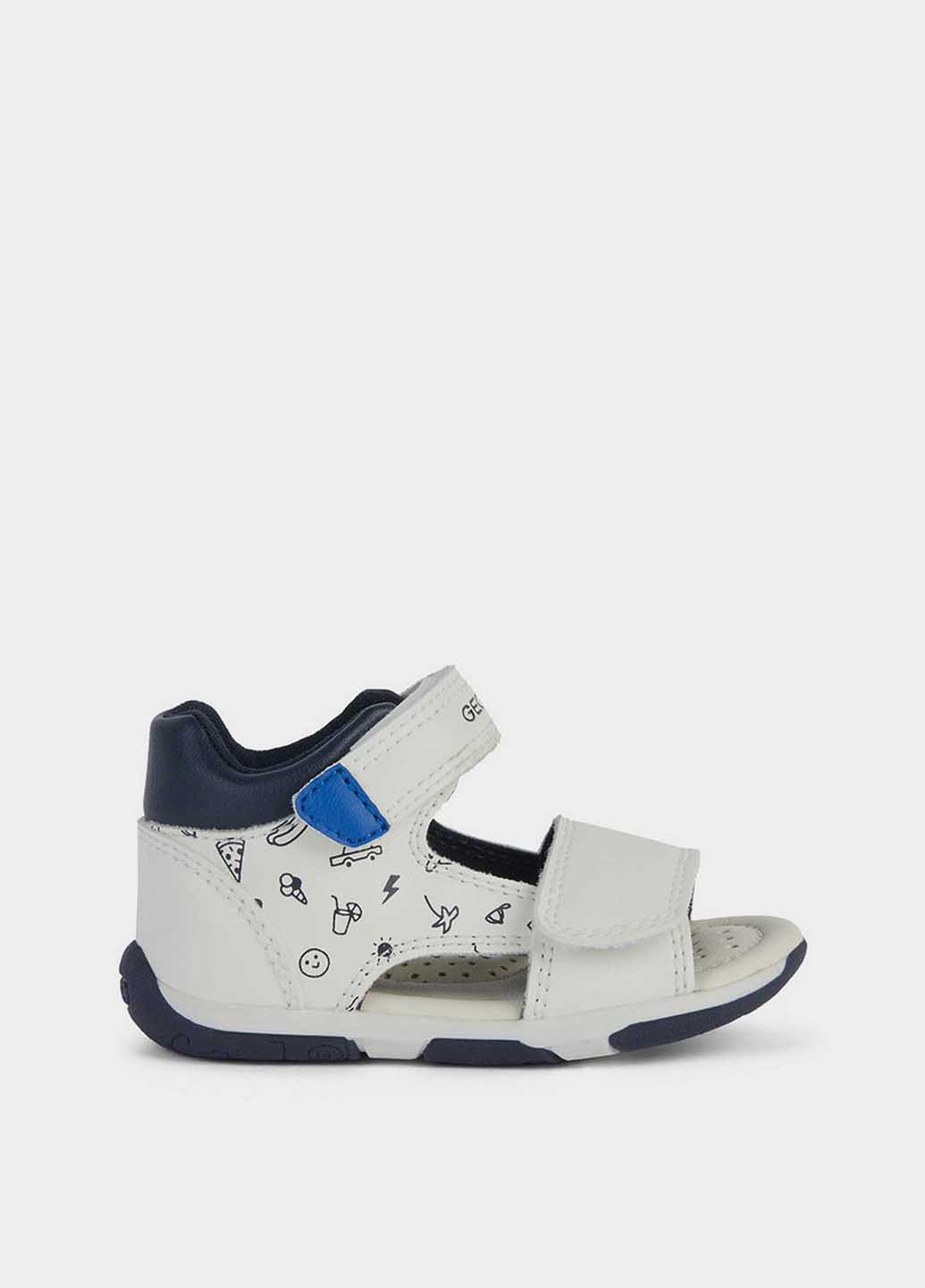Молочные кэжуал сандалии Geox на липучке