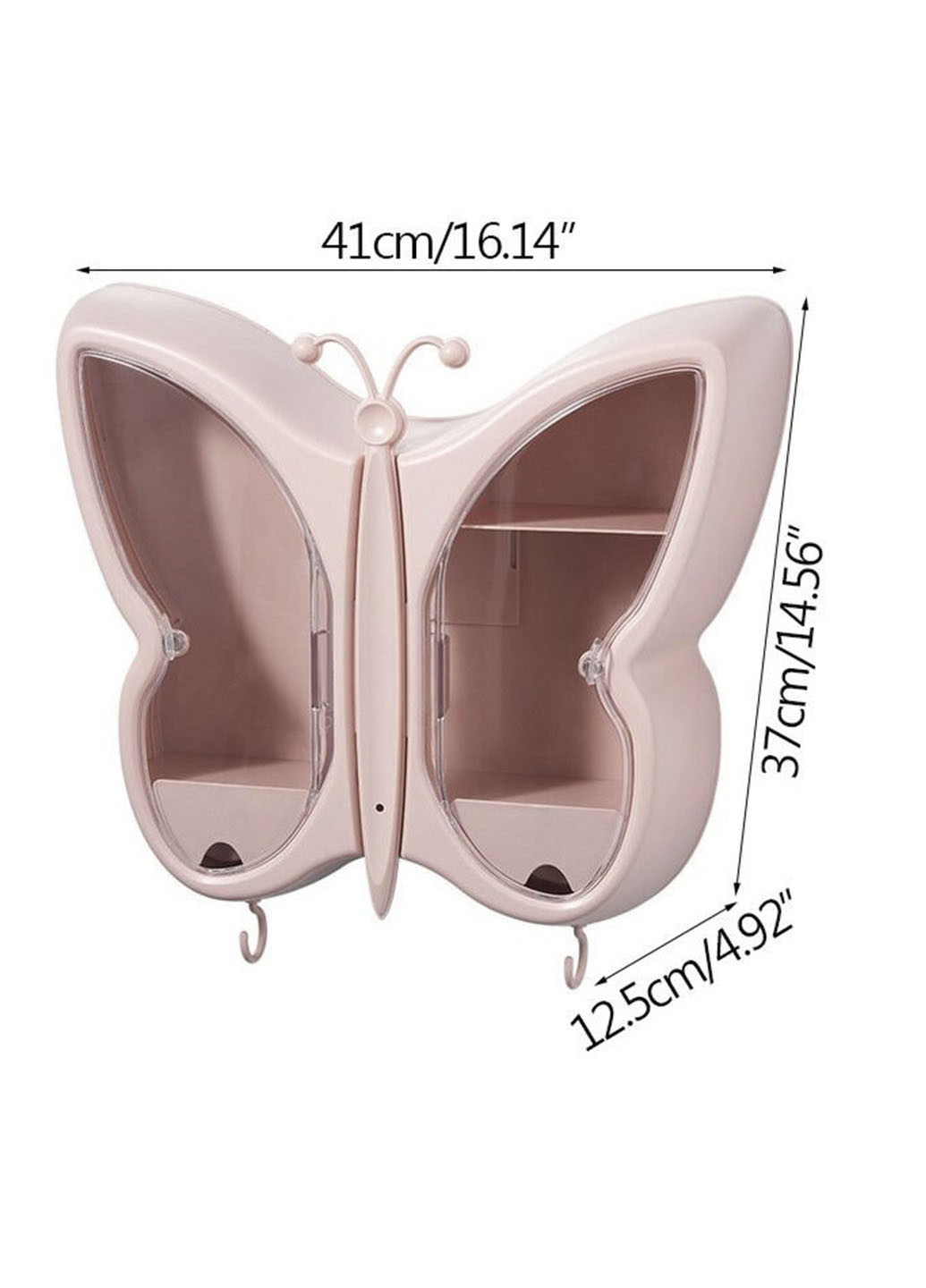 Полиця для косметики Метелик W-34 кейс для косметики органайзер бокс Good Idea однотонний рожевий