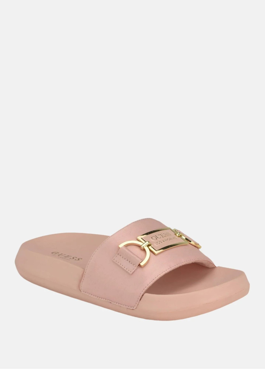 Розовые шлепанцы Guess с логотипом