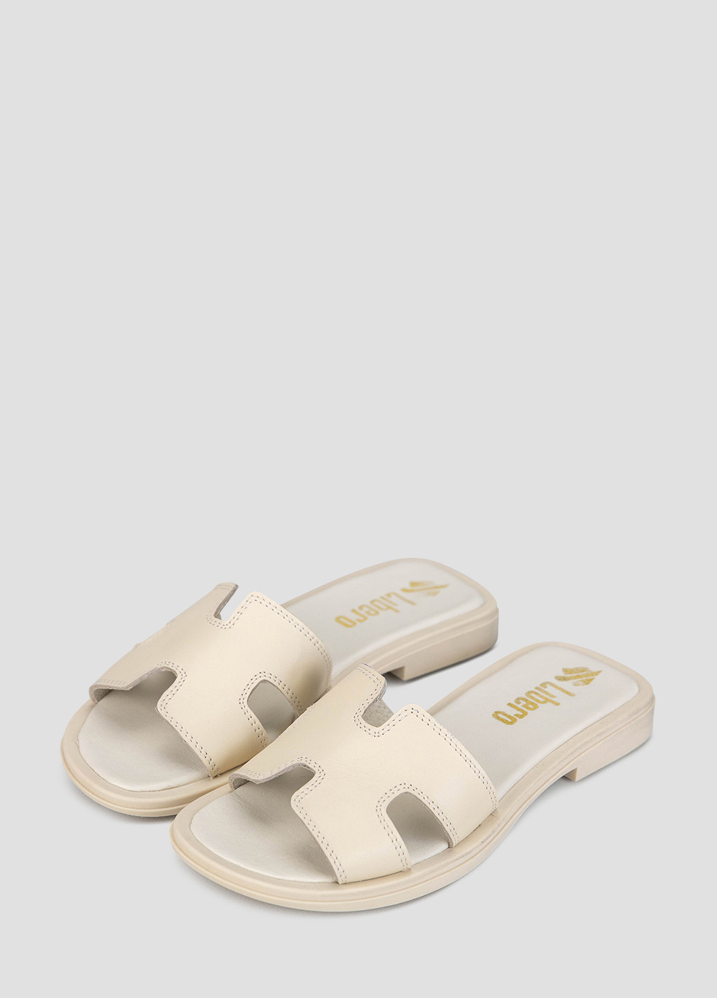 Бежевые шлёпанцы Libero