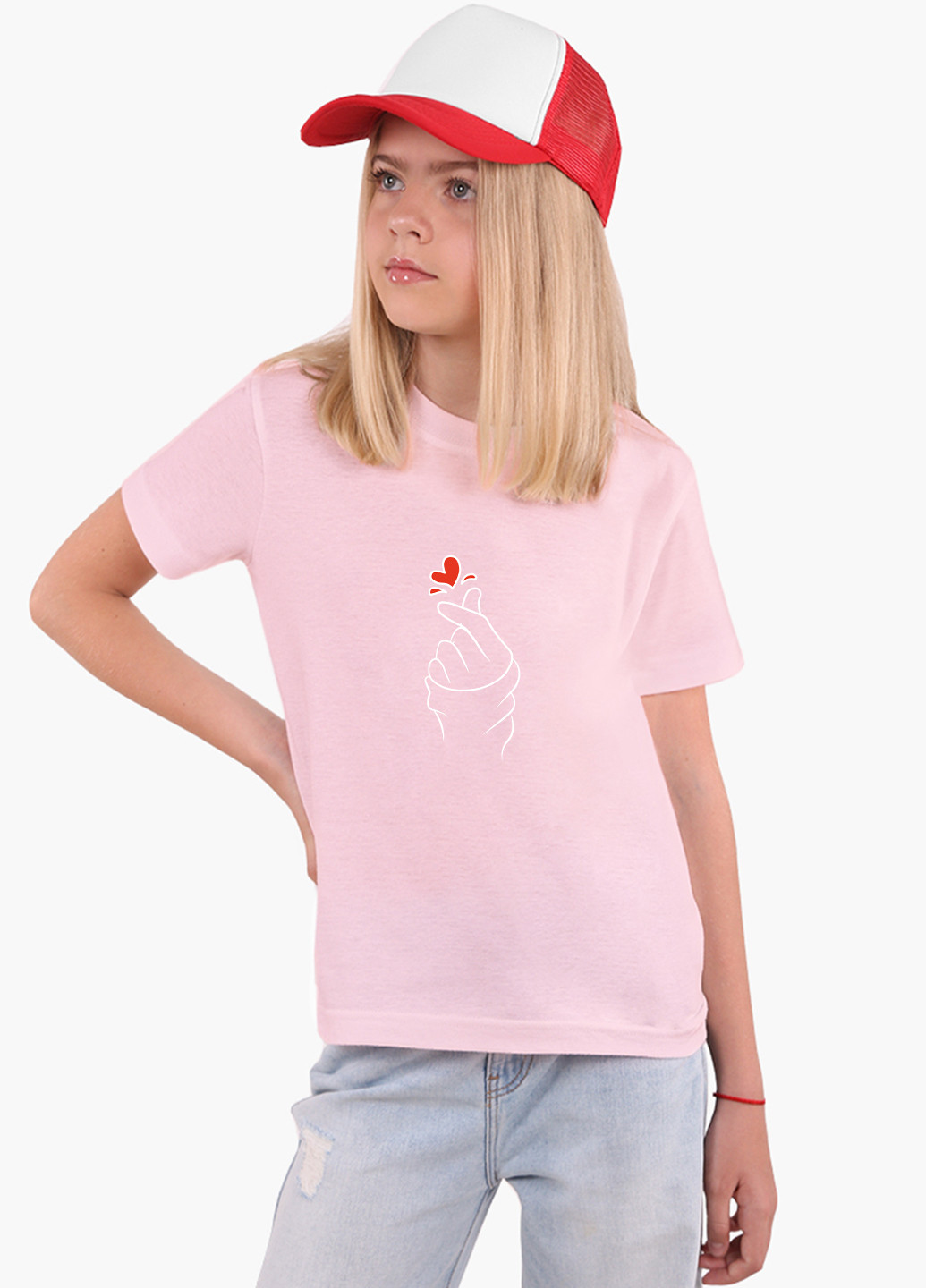 Рожева демісезонна футболка дитяча бтс (bts) (9224-1165) MobiPrint