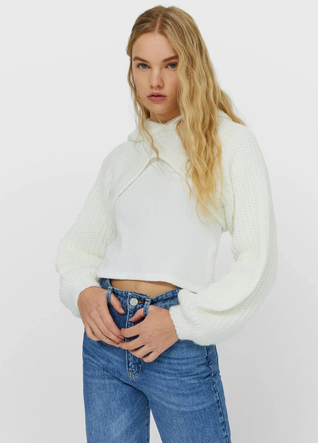 Топ демісезон,молочний, Stradivarius (251134695)
