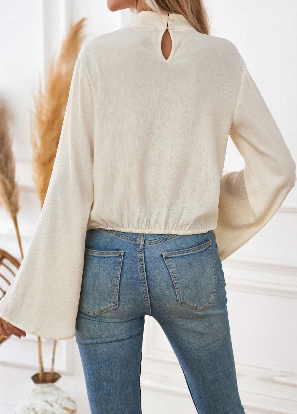 Бежевая блуза SHEIN