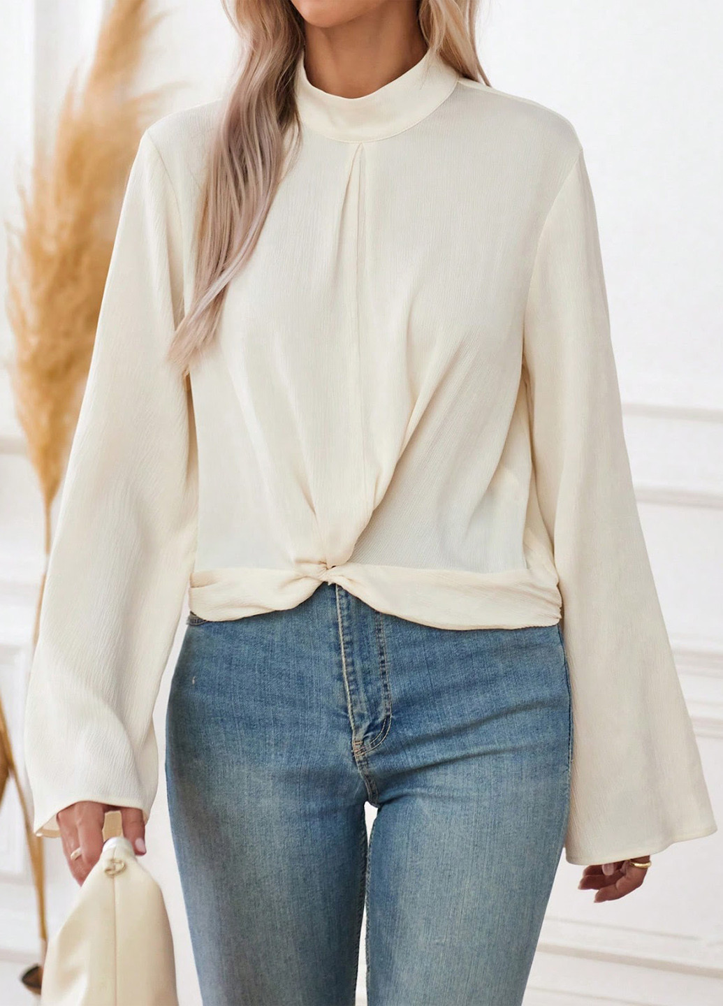 Бежевая блуза SHEIN