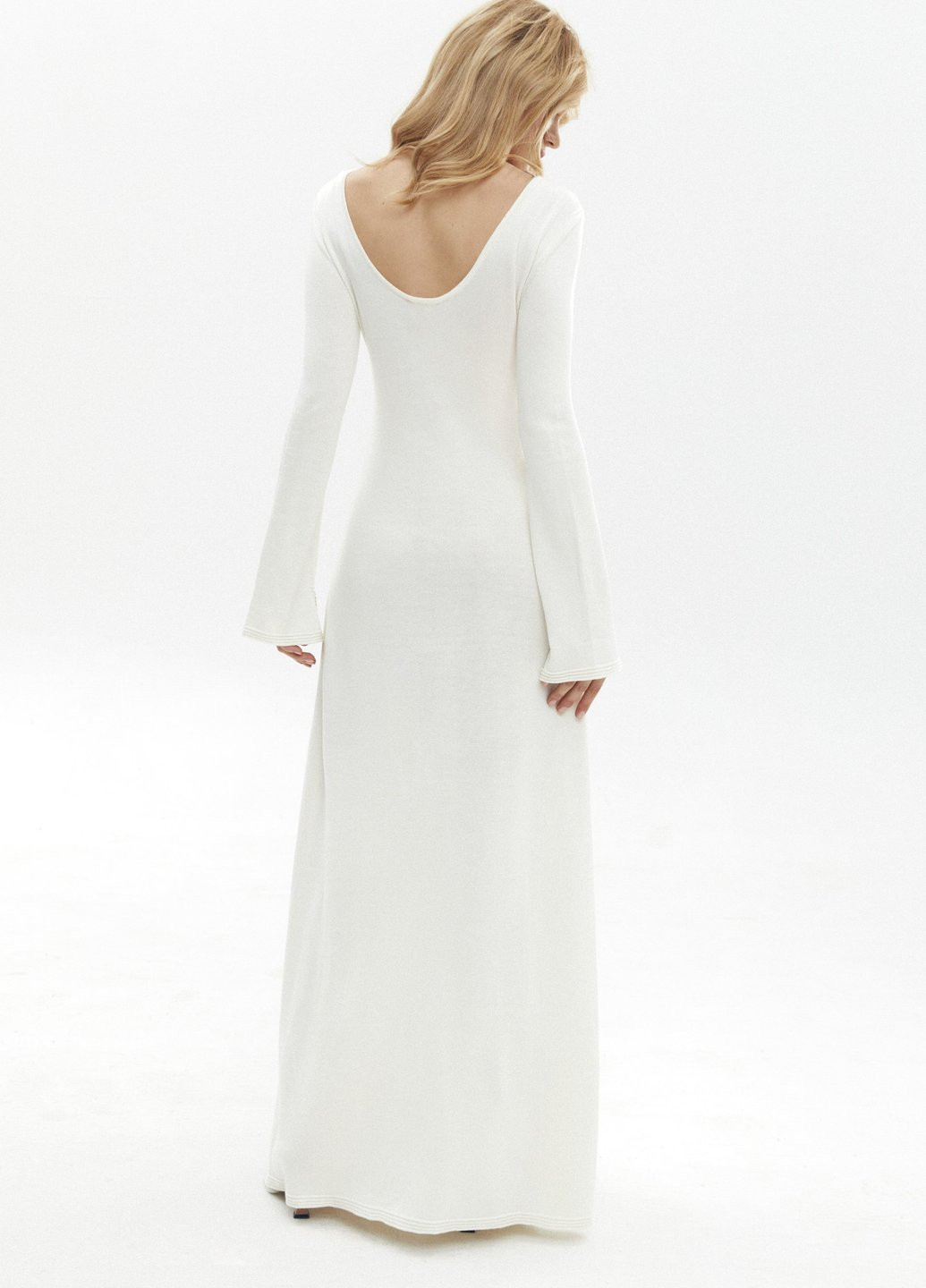 Молочное кэжуал платье Gepur однотонное