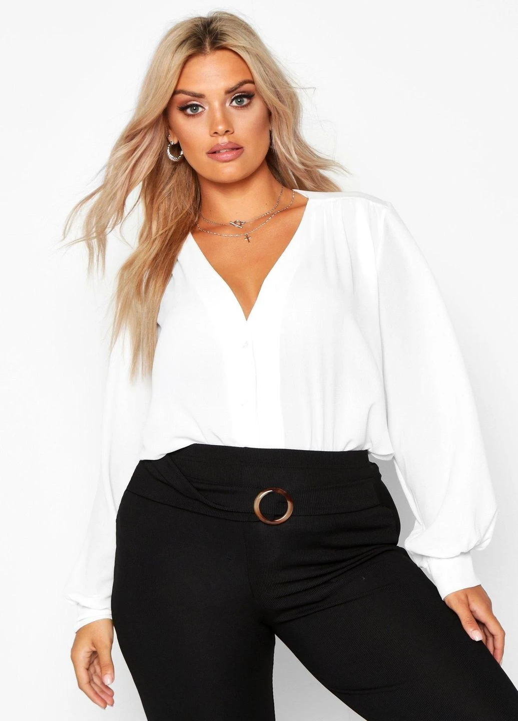 Белая блуза Boohoo