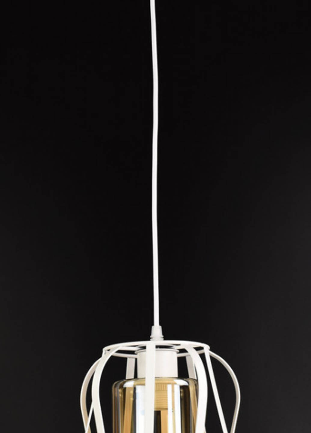 Люстра потолочная подвесная в стиле LOFT (лофт) 12699/1-wh Белый 30х19х19 см. Handmade (234538043)